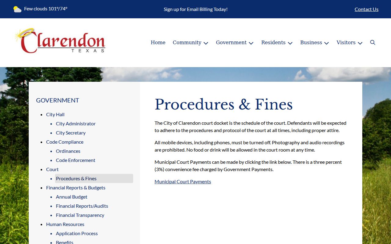 Clarendon criminal court record procedures in Donley County