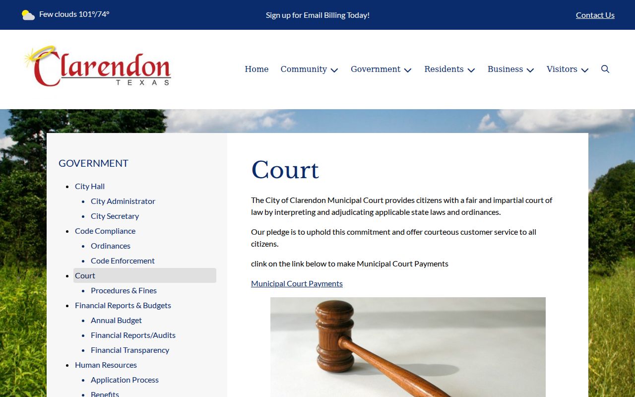 Clarendon criminal history and Donley County Municipal Court record channel