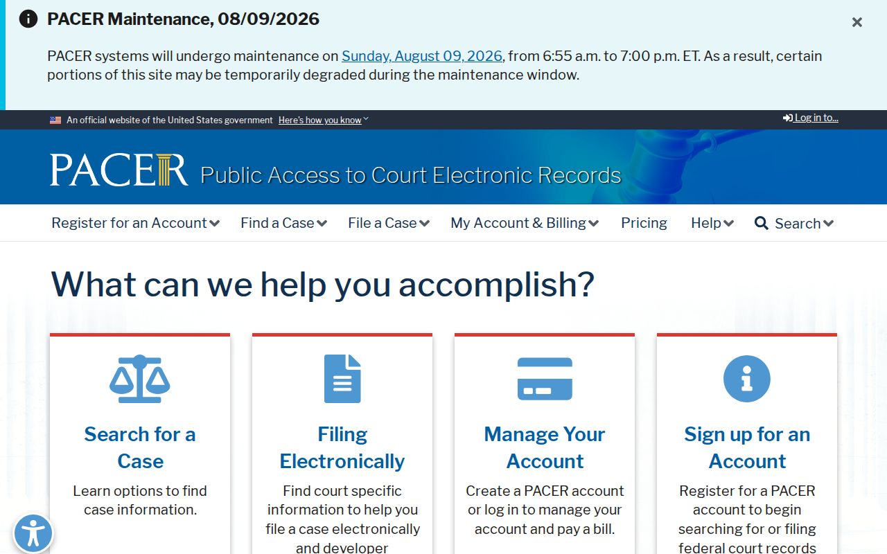 PACER federal criminal case search for Donley County records